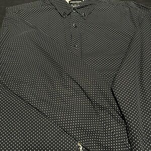 Denim & Flower Navy Polka Dot Shirt